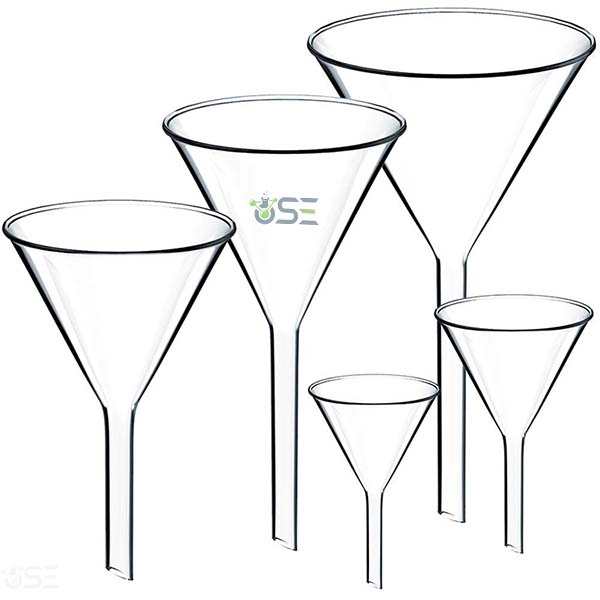Short Stem Borosilicate Glass Funnel