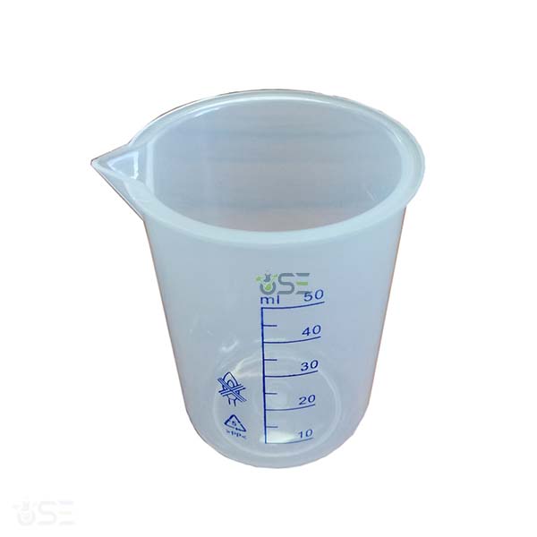 Plastic Beakers With Blue Marking